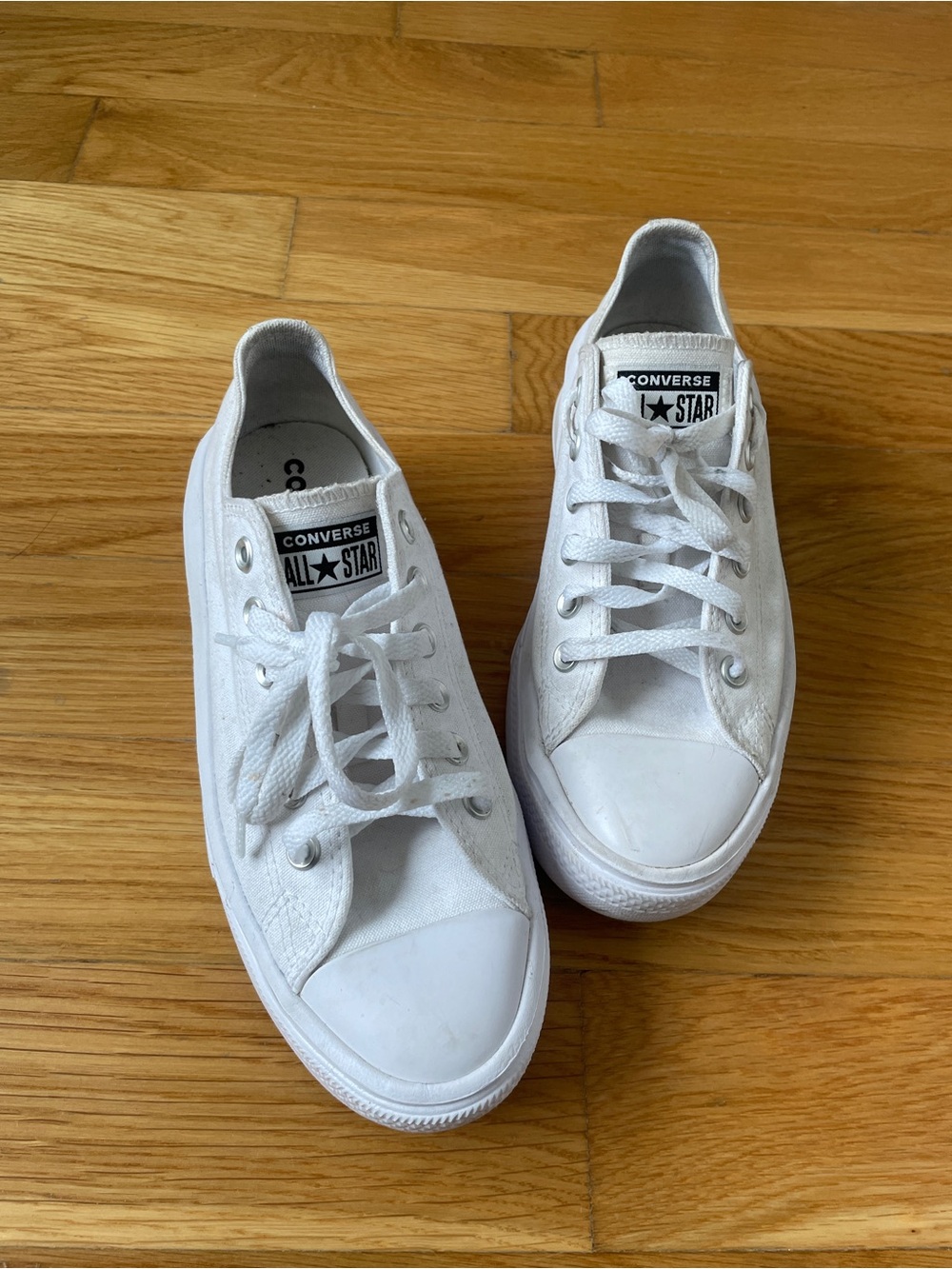 Converse Platform Chuck Taylor All Star Low Top Sneakers, White